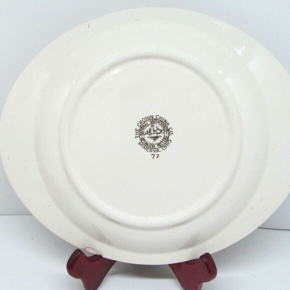 Cronin China Company 9" Vegetable Bowl And A 11 1/4" Oval Platter Read Descr - Picture 6 of 12